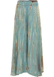Luxe Wide Leg All Over Tie Dye Flow Pant Harbor Blue