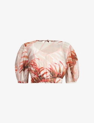 ALLSAINTS - Astria Luar floral-print woven top