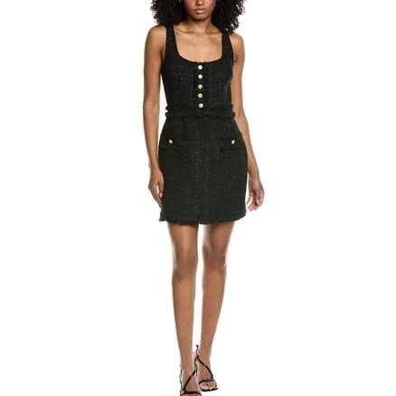 L'AGENCE Valli Square-Neck Wool-Blend Mini Dress