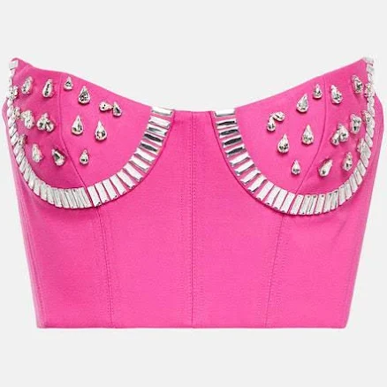 AREA Crystal-embellished Bustier