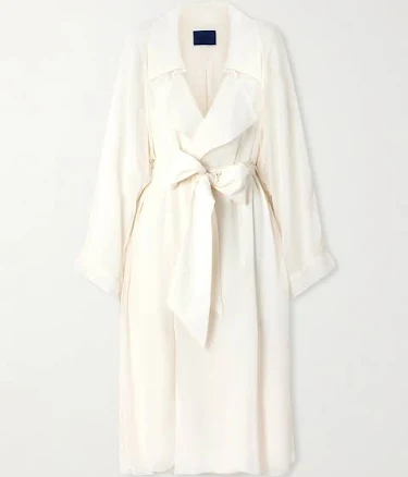 Sharon Wauchob Lee Belted Silk-blend Trench Coat
