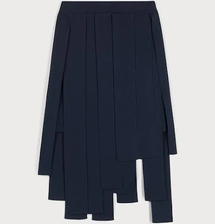 Ports 1961 Pleated Asymmetric Skirt