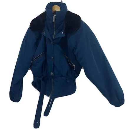 Nils Ski Snow Jacket Women’s Size 8 Bomber Style Periwinkle Blue Faux