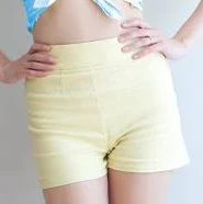 Happy Yellow Dress High Waist Shorts
