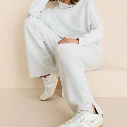 Lou & Grey Women's Scubasoft Straight Leg Pants with Side Slit