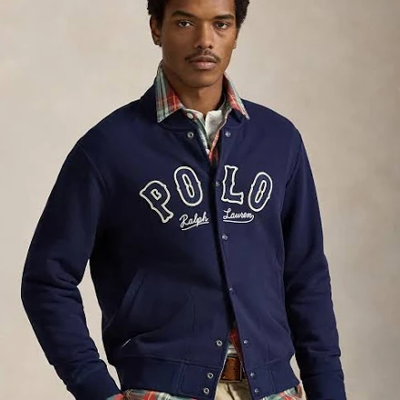 Polo Ralph Lauren Men's Fleece Western-Logo Baseball Jacket