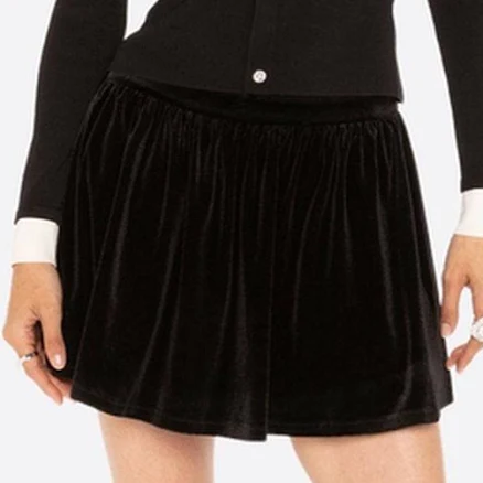 Nana Jacqueline Isabellea Velvet Mini Skirt