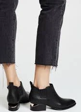 NEW RARE! Alexander Wang Kori Cut-Out Heel Boots, Black Leather, EUR 40