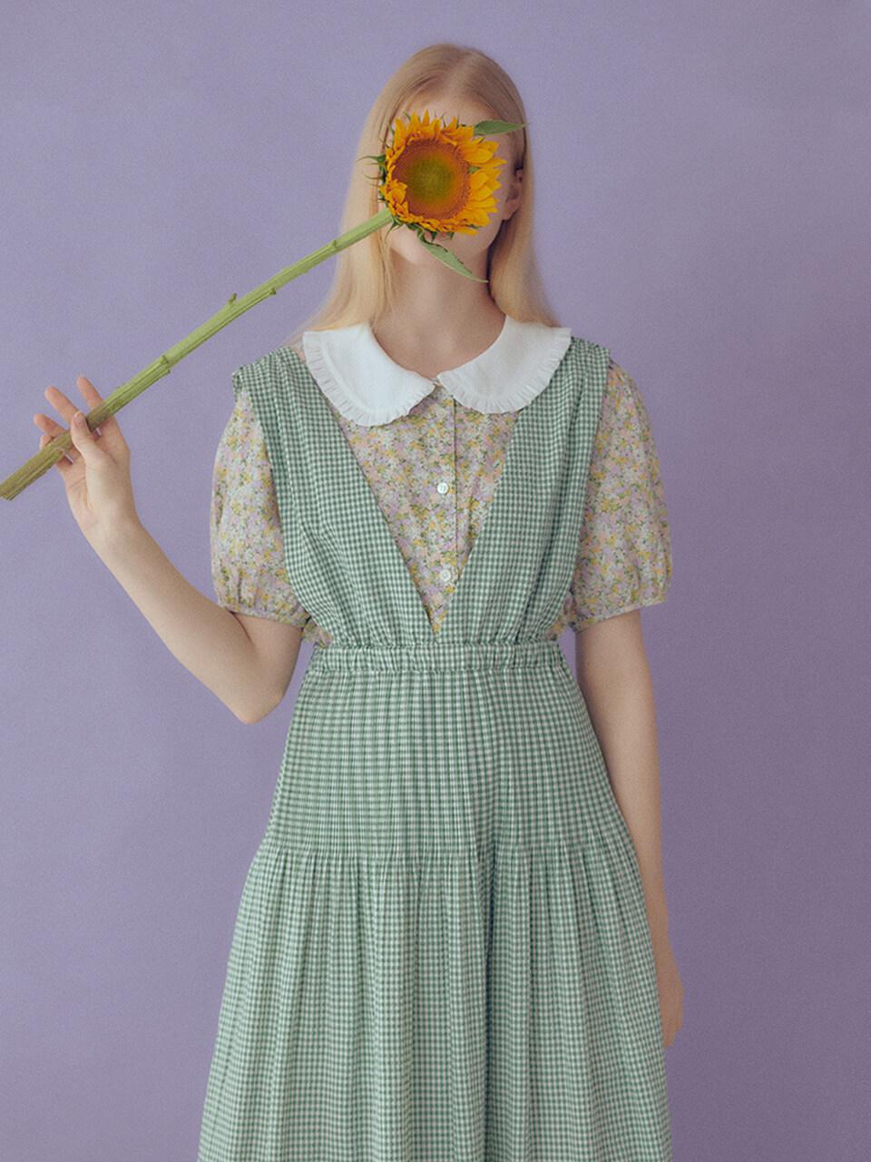 Flamingo Fortuna Dress_ Green Check