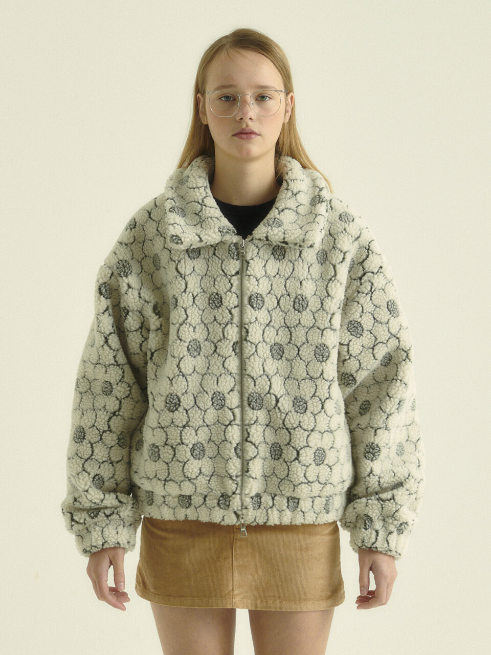 Flowers Fleece Blouson Jacket