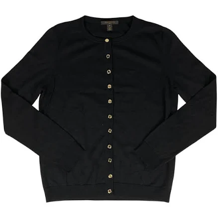 Louis Vuitton Bags | Louis Vuitton Round Neck Long Cardigan Button Tops Wool Black | Color: Black | Size: Os | Justbag_Net's Closet