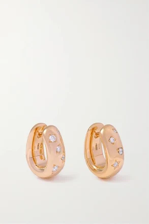 Pomellato Iconica 18-karat Rose Gold Diamond Hoop Earrings - Women - Gold Earrings - One size