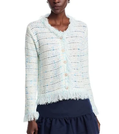 Nancy Yang Women's Fringe Cardigan Top