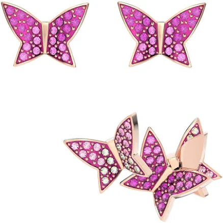 Swarovski Idyllia Lilia Butterfly Stud Earrings Set