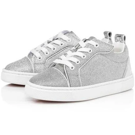 Christian Louboutin Funnyto Glittered Calf Leather Sneakers