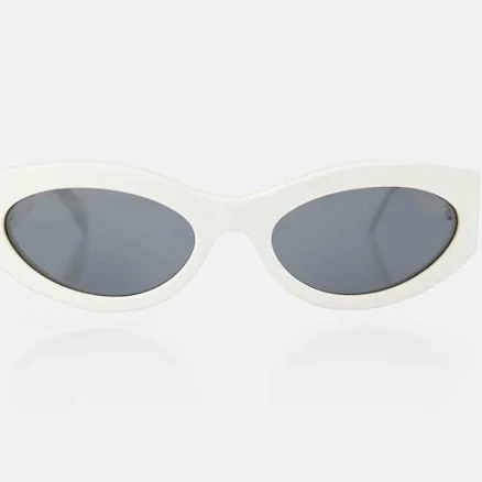 Celine Women's Triomphe White Acetate Oval Sunglasses