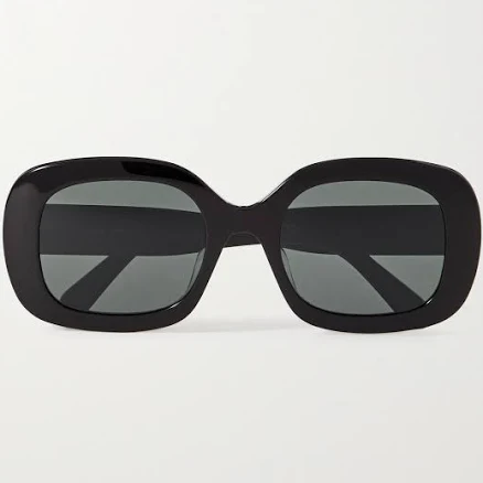 CELINE Eyewear Triomphe Oval-frame Acetate Sunglasses - Women - Black Sunglasses