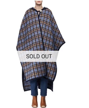 Stella McCartney Women's Oversized Check Mohair Cape