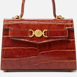 Versace Medusa '95 Croc-Effect Top-Handle Handbag
