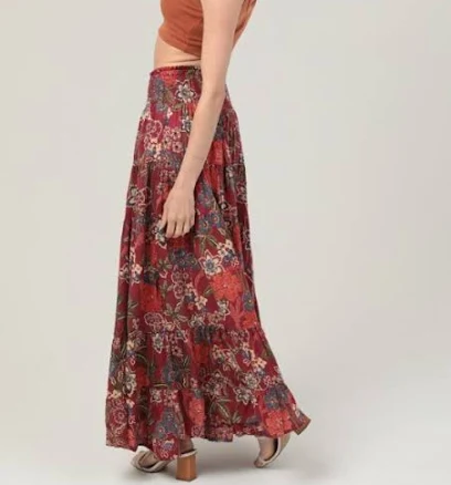Tiered Maxi Skirt