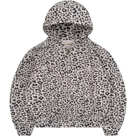 Thermal Zip Leopard Hoodie
