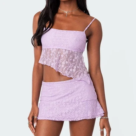 Edikted Women's Lyra Lace Mini Skirt