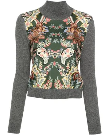 Etro Floral Contrast-Panel Jumper