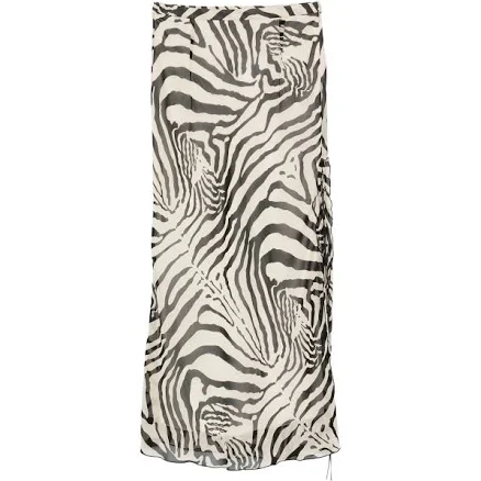IRO - Tilly zebra-print midi skirt - women - Polyester/Polyester - 38 - Neutrals