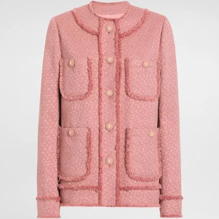 Dolce & Gabbana Single-breasted Raschel Tweed Women Jacket
