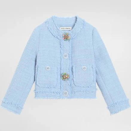 Dolce & Gabbana Girls Cotton Tweed Jacket