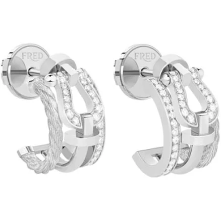 FRED Force 10 Rise 18k Gold and Diamond Earrings