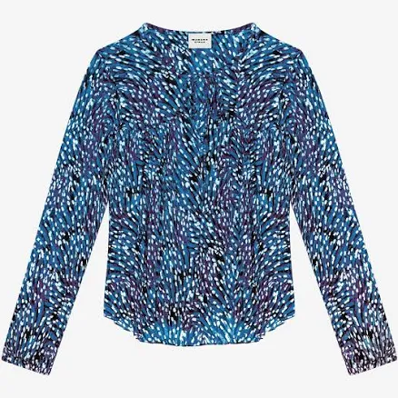 Marant Étoile Daytonea Floral Balloon Sleeve Top
