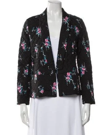 Claudie Pierlot Floral Print Blazer in Grey, Women's US6, FR38 | M