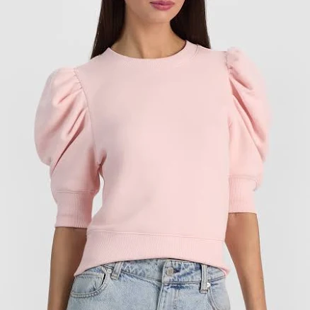 Alice And Olivia Women's Tyler Puffed Sleeve Sweatshirt