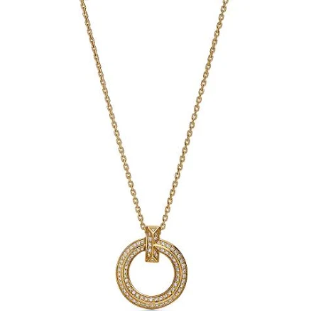 Tiffany T T1 Narrow Circle Pendant Gold with Pavé Diamonds