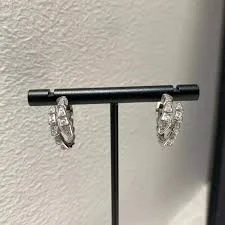 BVLGARI SERPENTI VIPER EARRINGS White G 18K EARRINGS DIAMONDS
