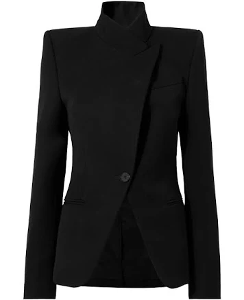 Alexander Mcqueen Twisted Spliced Women Jacket - Black