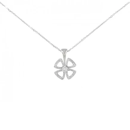 Bvlgari Women's Fiorever 18K White Gold Diamond Pendant Necklace