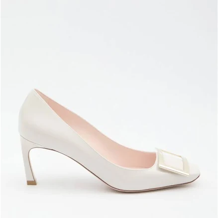 Roger Vivier Women's Belle Vivier Trompette pumps in Grey, Leather, Size 38 1/2
