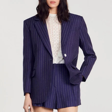 Sandro Women's Striped Suit Jacket
