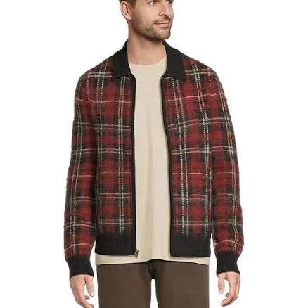 Allsaints Men's Nettle Plaid Cardigan