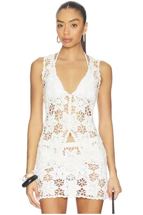 Show Me Your Mumu Women's Heatwave Crochet Vest Top