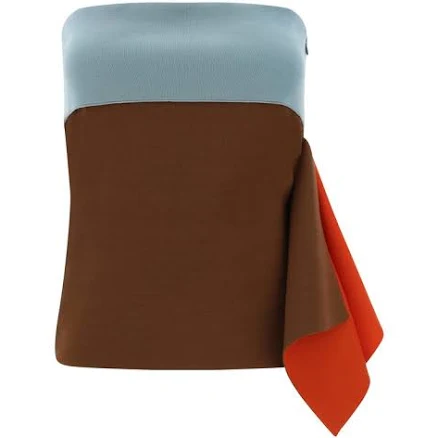 Fendi Asymmetric Draped Color-Block Bustier Top - IT42