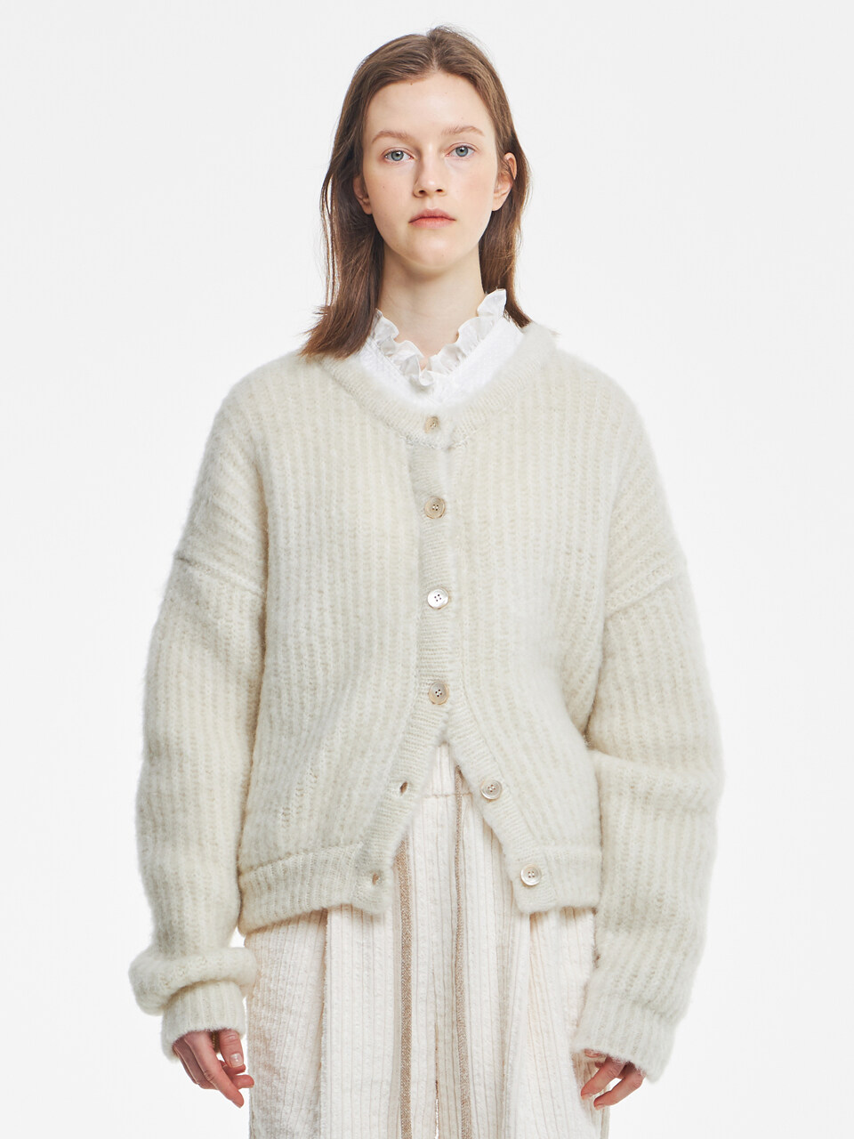 Brushed 2-way Knit Cardigan