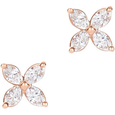 Tiffany Victoria Rose Gold Diamond Earrings