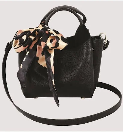 Justin Women's Signature Tiny Tote with Leopard Print Scarf Crossbody