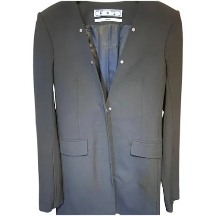 Off-White Black Polyester Formal Jacket Size 42 IT