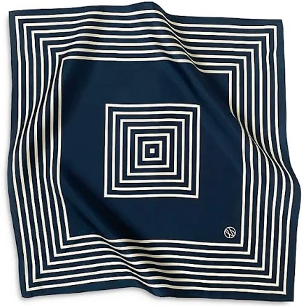 lescarf Striped Silk Scarf