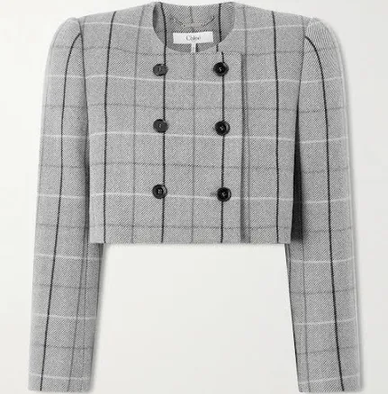 Chloé Women's Double-Breasted Check Jacket
