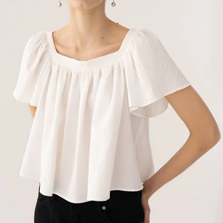 "KINDERSALMON Wavy Smocked Blouse